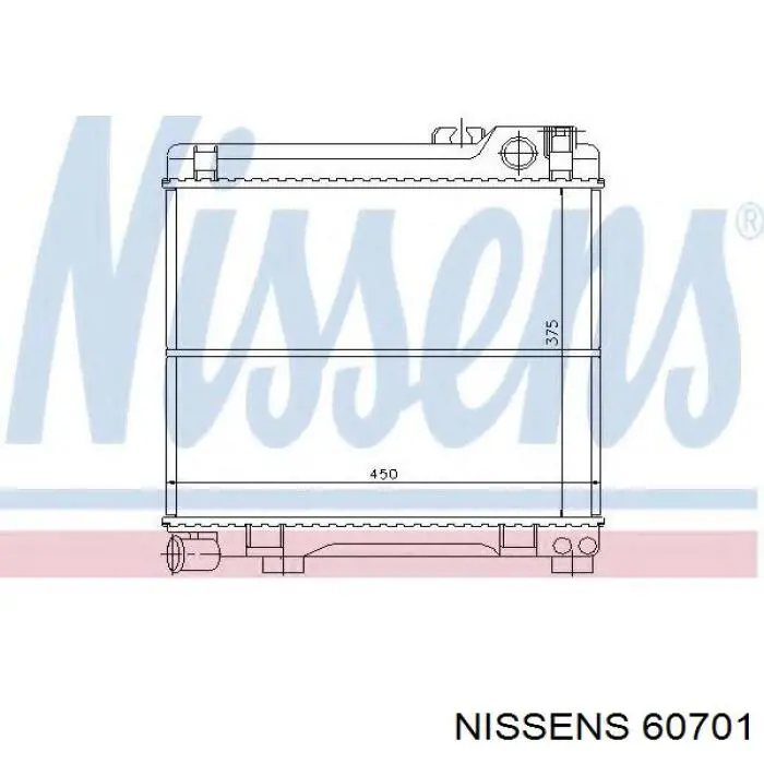 60701 Nissens radiador refrigeración del motor