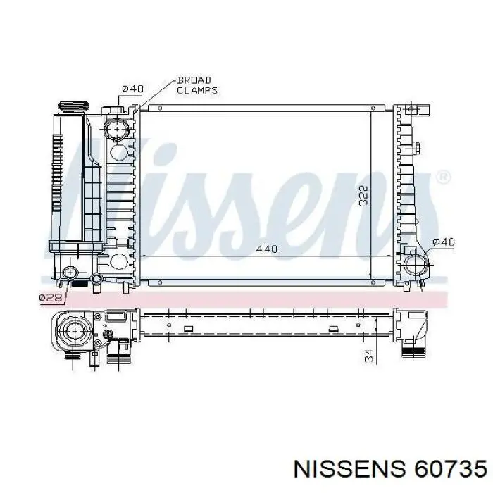 60735 Nissens radiador