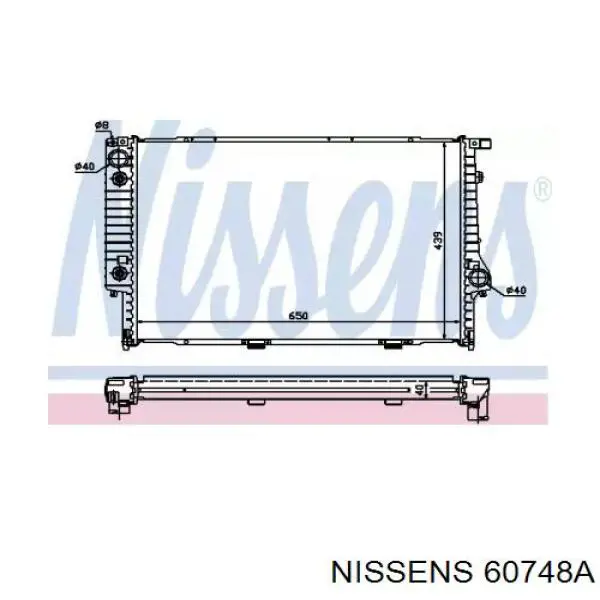 Radiador 60748A Nissens