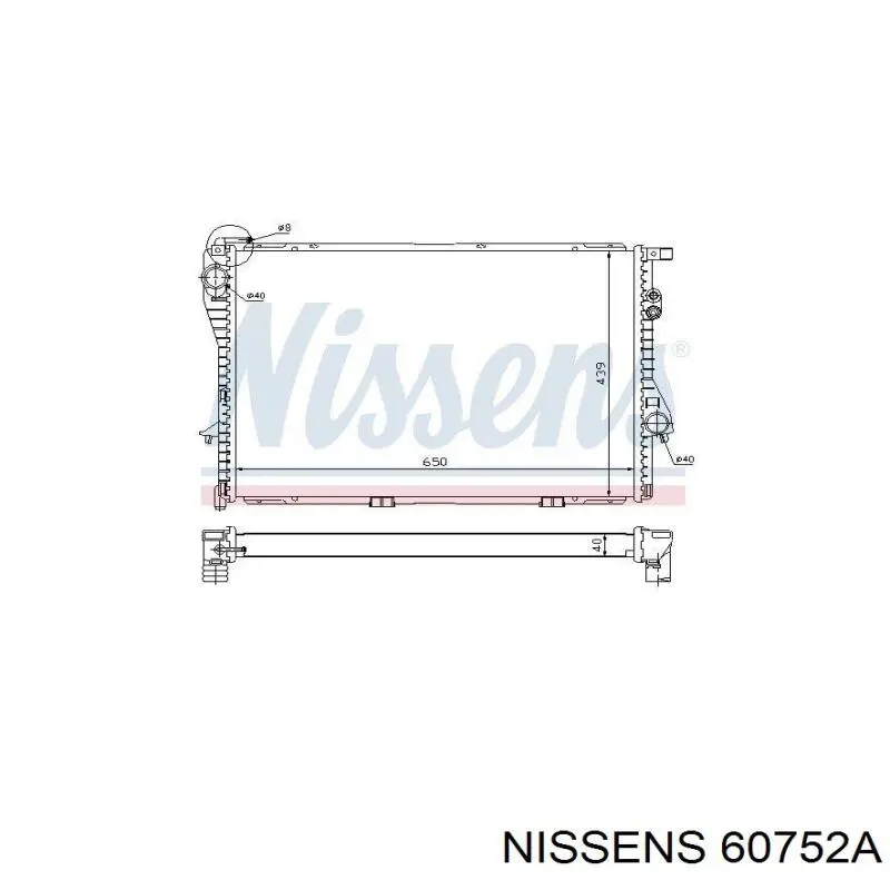 Radiador 60752A Nissens