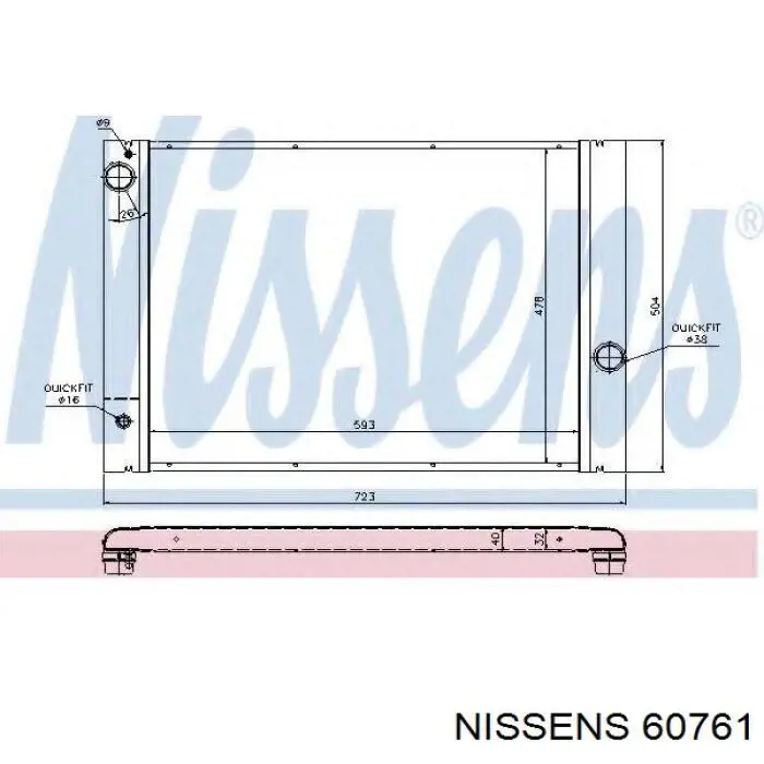 60761 Nissens radiador