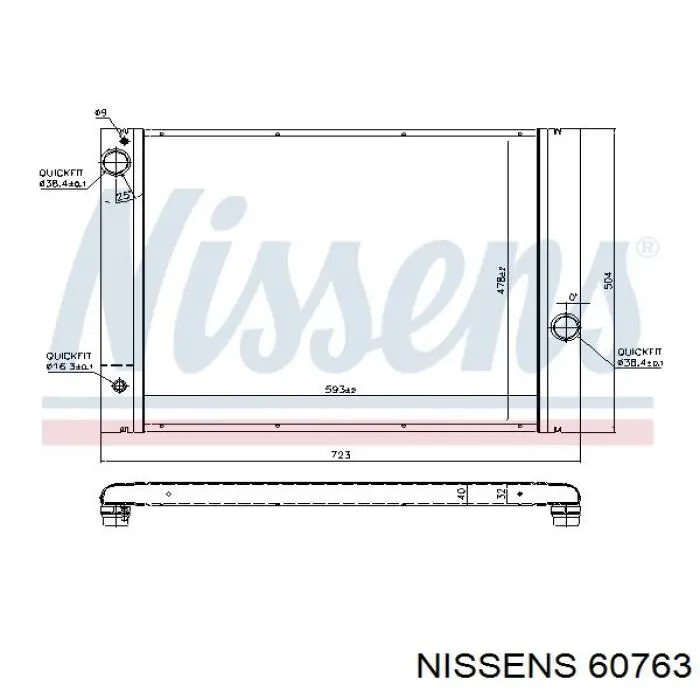 60763 Nissens radiador