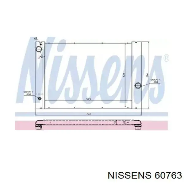 Água radiador Nissens 60763 precio, desde 189,55 EUR