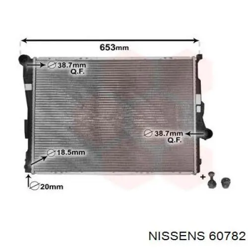 60782 Nissens Refrigeración del motor
