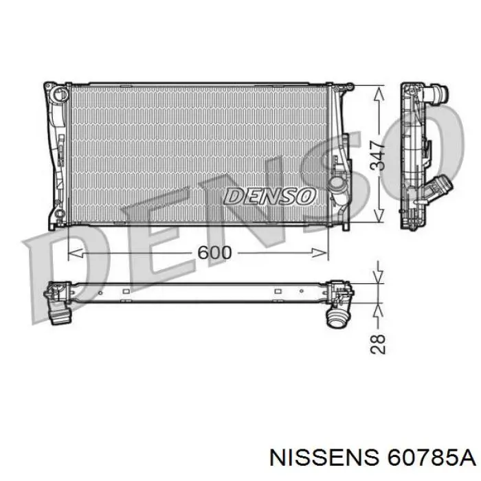 60785A Nissens Refrigeración del motor