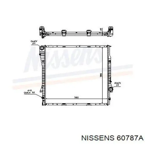 Água radiador Nissens 60787A precio, desde 153,99 EUR