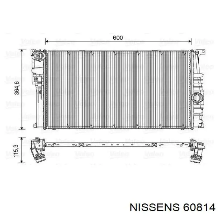 60814 Nissens radiador