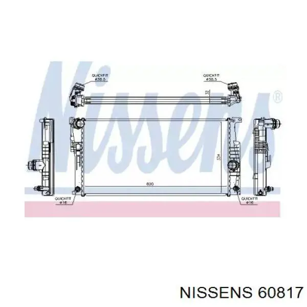 60817 Nissens Refrigeración del motor