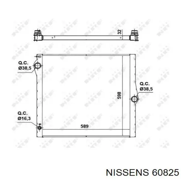 60825 Nissens radiador