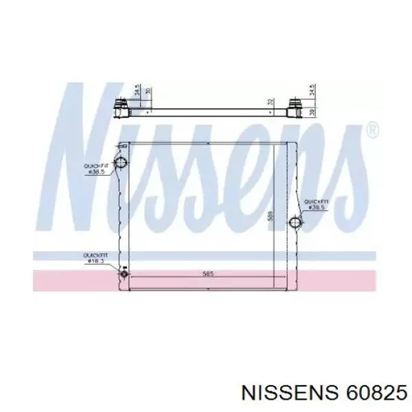 Comprar 60825 Nissens Radiador de auto