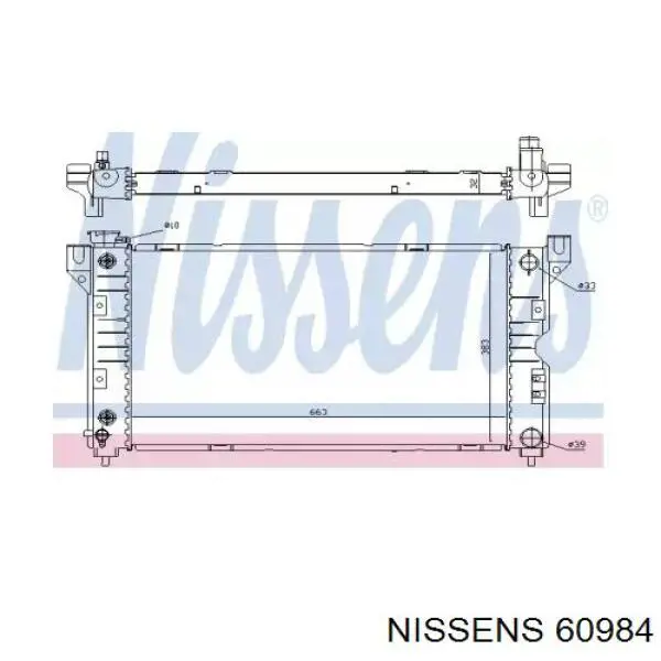 60984 Nissens radiador refrigeración del motor