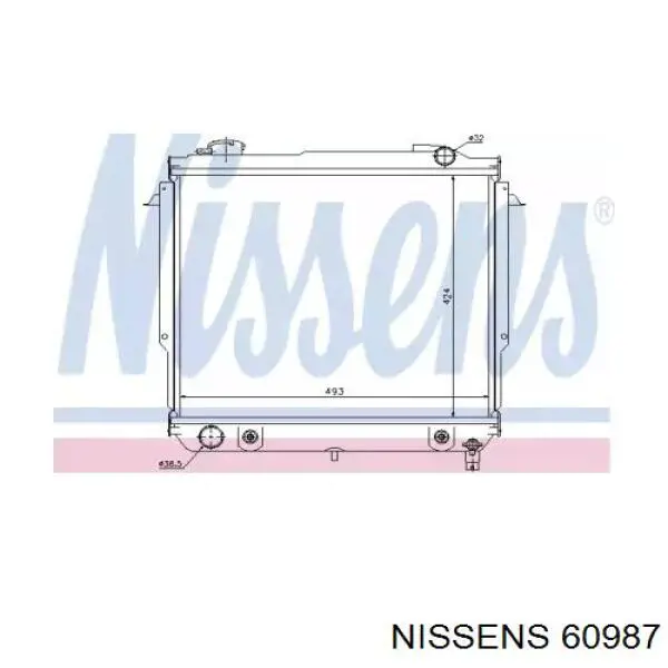 60987 Nissens radiador