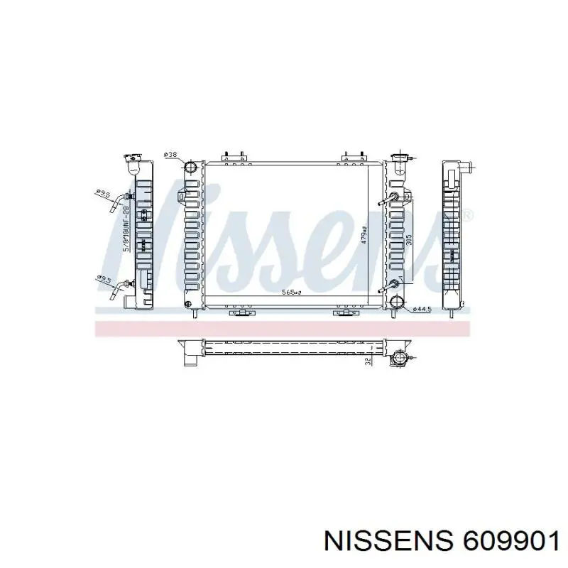 52079598AB China radiador refrigeración del motor