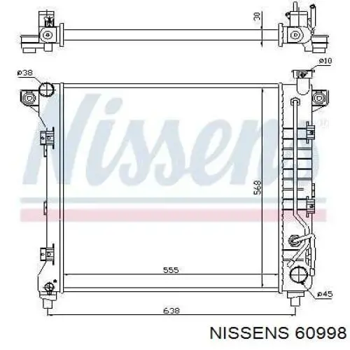 60998 Nissens Refrigeración del motor
