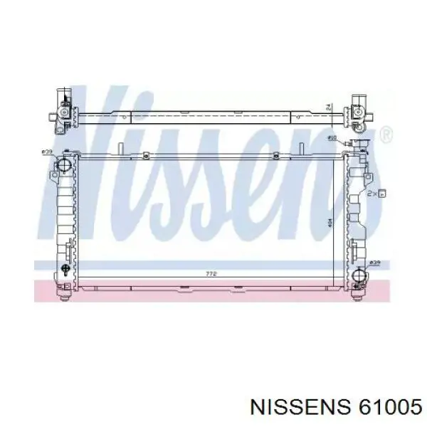 61005 Nissens radiador refrigeración del motor