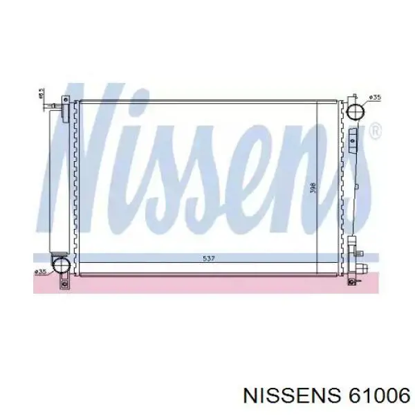 61006 Nissens radiador