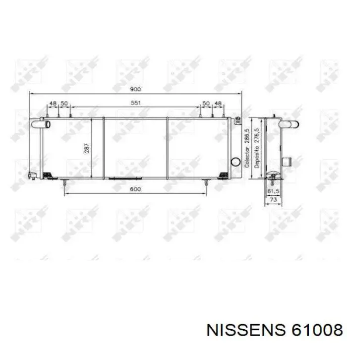 61008 Nissens radiador