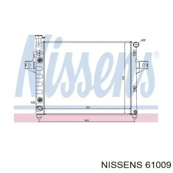 61009 Nissens radiador refrigeración del motor