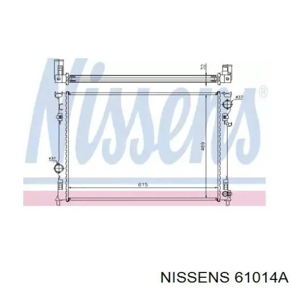Comprar 61014A Nissens Radiador de auto