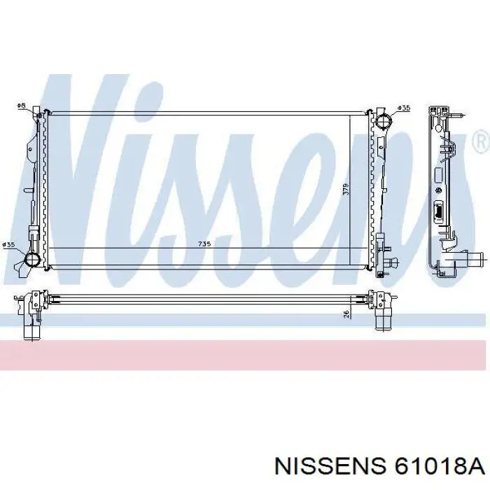 Água radiador Nissens 61018A precio, desde 121,87 EUR