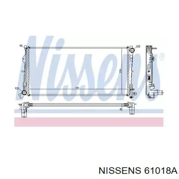 Comprar 61018A Nissens Radiador de auto
