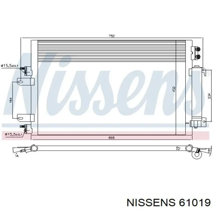 61019 Nissens radiador