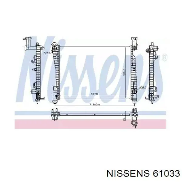 61033 Nissens Refrigeración del motor