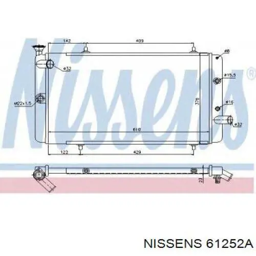 Radiador 61252A Nissens