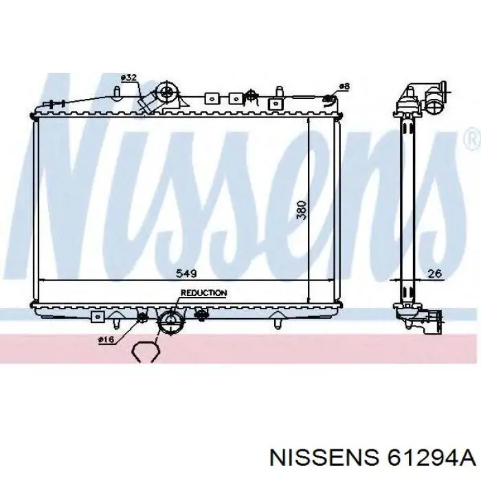 61294A Nissens radiador