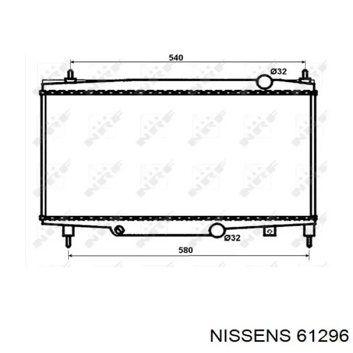 61296 Nissens radiador refrigeración del motor