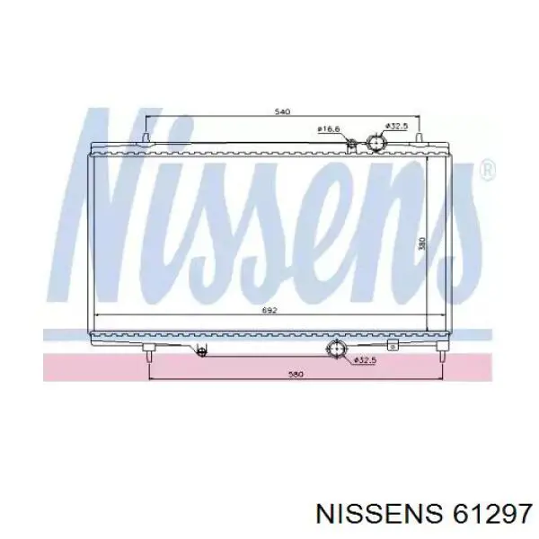 Radiador 61297 Nissens