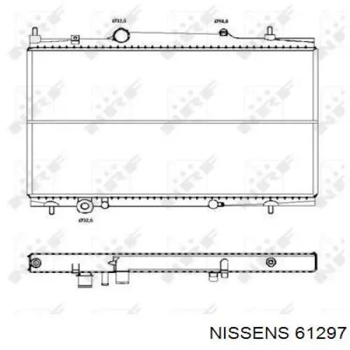 Água radiador Nissens 61297 precio, desde 129,32 EUR