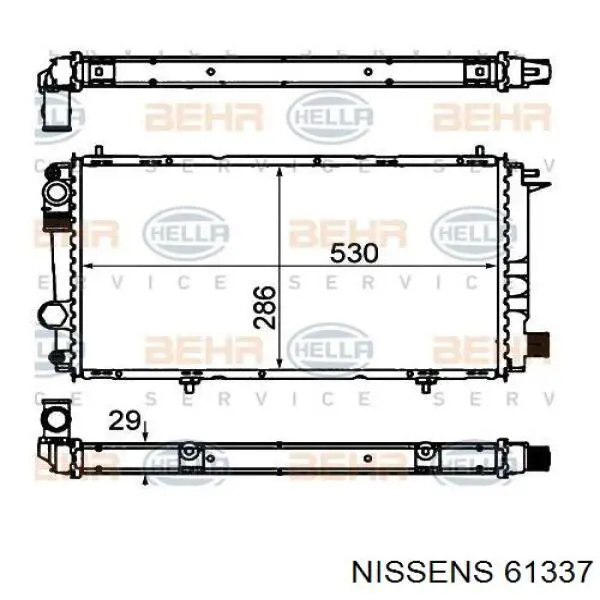 61337 Nissens Refrigeración del motor