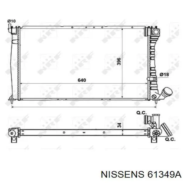 61349A Nissens radiador