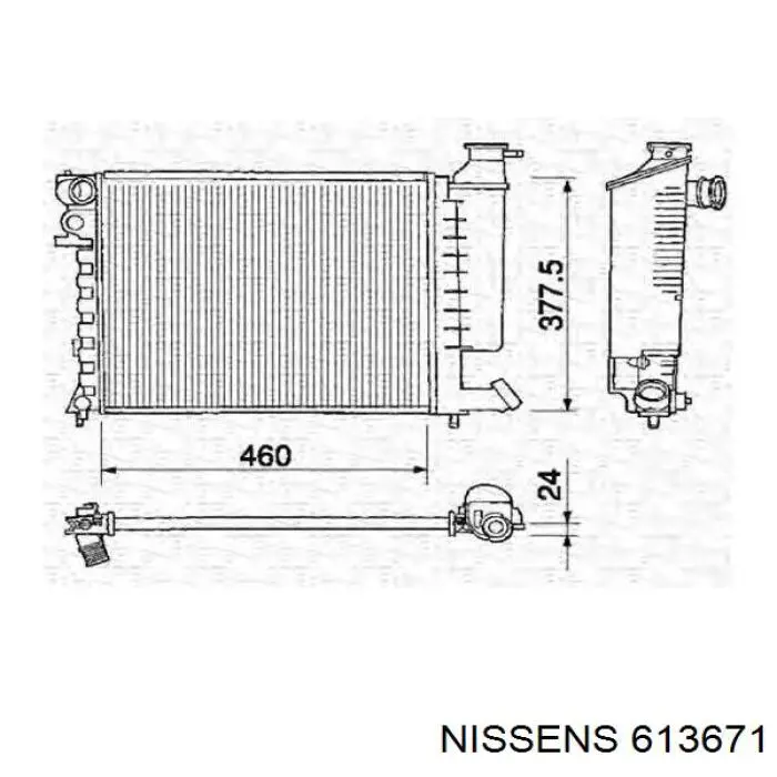 Radiador 613671 Nissens