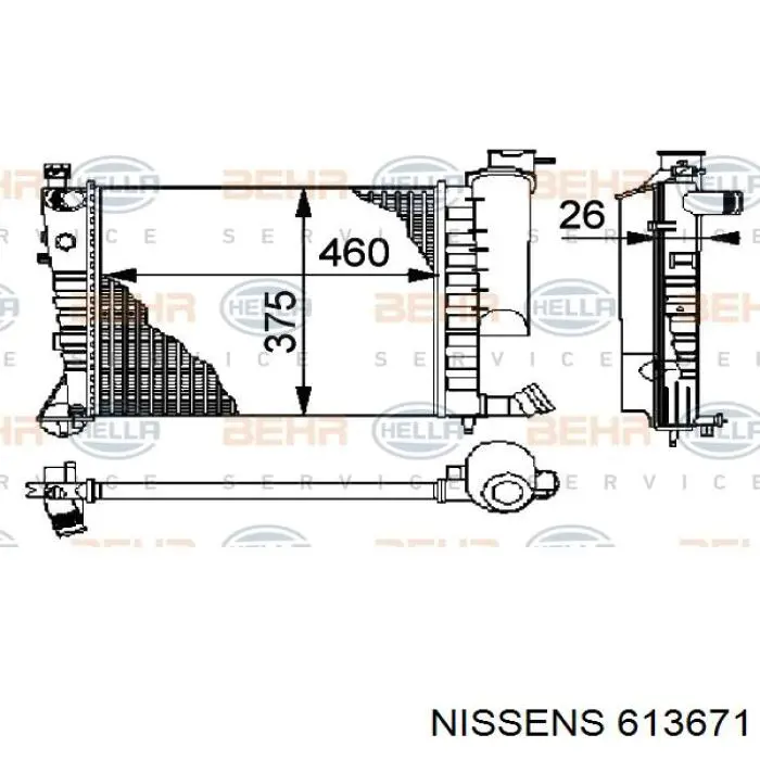 Comprar 613671 Nissens Radiador de auto