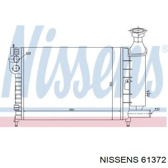 61372 Nissens radiador