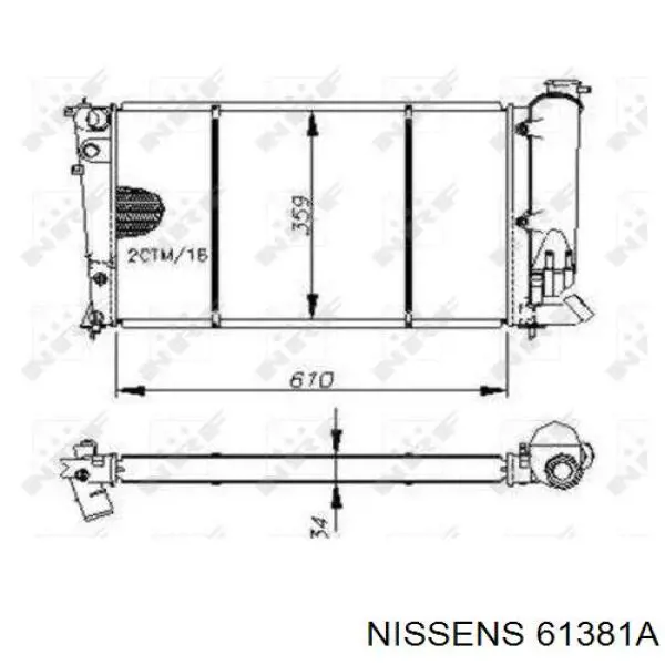 61381A Nissens radiador