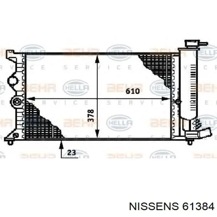 61384 Nissens radiador refrigeración del motor