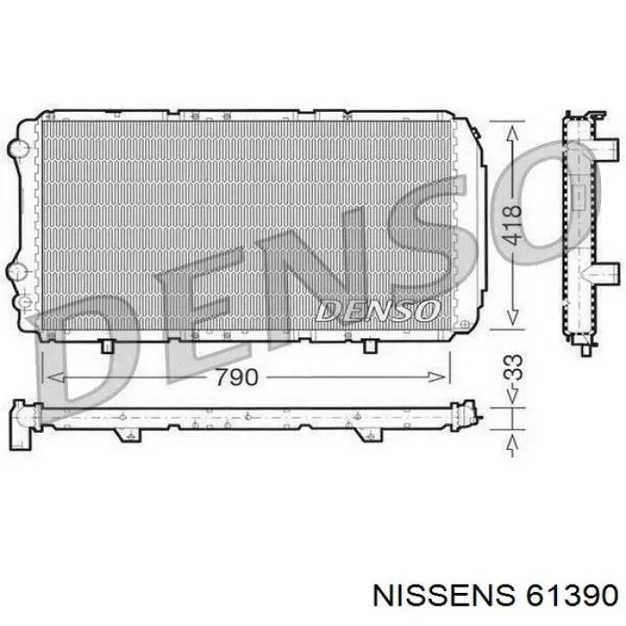 Água radiador Nissens 61390 precio, desde 110,94 EUR