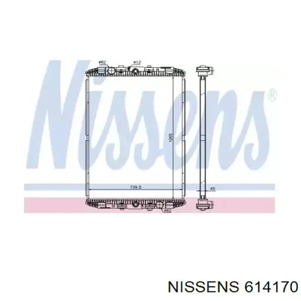 Água radiador Nissens 614170 precio, desde 361,94 EUR