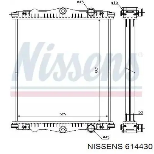 Água radiador Nissens 614430 precio, desde 315,45 EUR