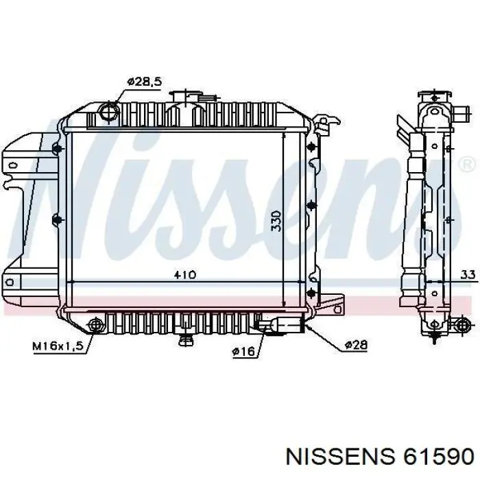 Radiador de água Nissan Cherry N12