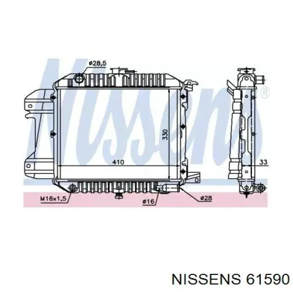 Comprar 61590 Nissens Radiador de auto