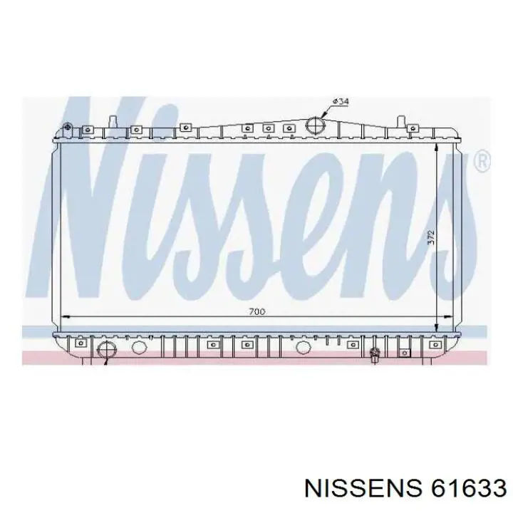61633 Nissens Refrigeración del motor