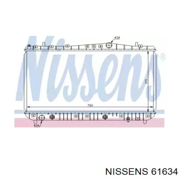 61634 Nissens Refrigeración del motor