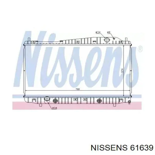 61639 Nissens radiador