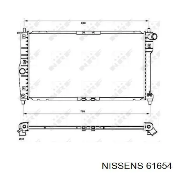 Água radiador Nissens 61654 precio, desde 55,96 EUR