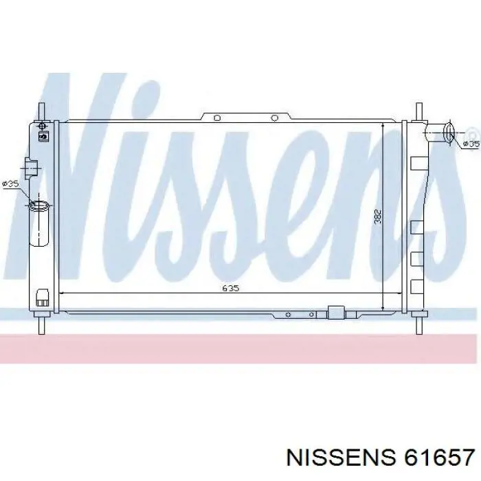 61657 Nissens radiador refrigeración del motor