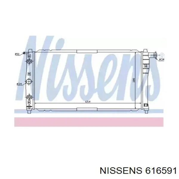Água radiador Nissens 616591 precio, desde 66,79 EUR